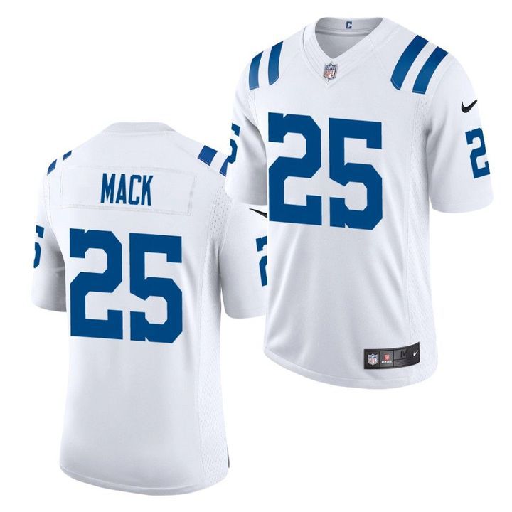 Men Indianapolis Colts 25 Marlon Mack Nike White Limited NFL Jersey